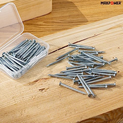 MAXPOWER 16Oz Fibreglass Shaft Claw Hammer with 75PCs Hardware Nail Kit for Pulling Nails or Woodworking