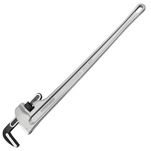 MAXPOWER Pipe Wrench 48-Inch, 1200mm/48” Aluminum Straight Pipe Wrench Stillson Heavy Duty Plumbing Wrench Pipe Spanner for Plumber