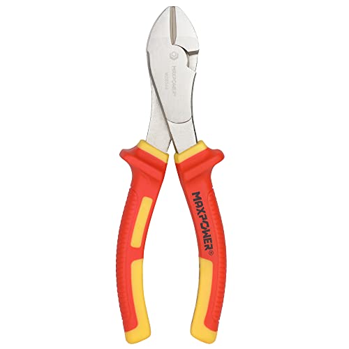 Side Cutters Insulated, MAXPOWER VDE Insulated Diagonal Side-Cutting Pliers Wire Cutters Wire Cutting Pliers 1000V VDE-Tested for Electricians, 200mm