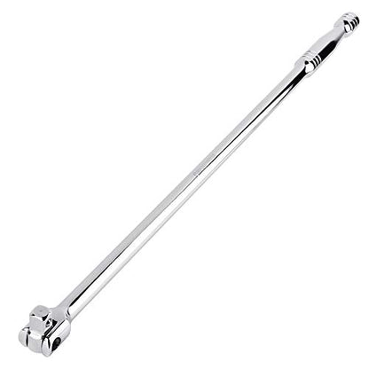 MAXPOWER 1/2 Breaker Bar, 1/2-Inch Sq Drive 600mm Breaker Bar Flex Handle, 600mm/24-Inch, Silver