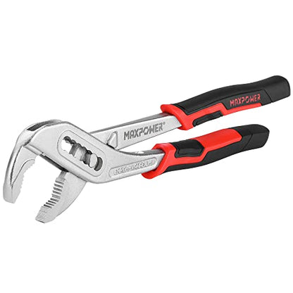 Water Pump Pliers 250mm(10"), MAXPOWER Slip Joint Pliers Tongue-and-Groove Pliers Multigrip Groove Joint Plumbing Clamp for Tightening & Loosening Nuts, Bolts, Pipe