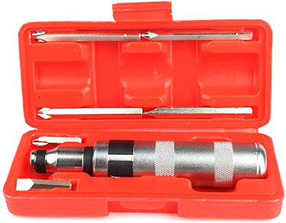 Impact Screwdriver Set, MAXPOWER 8PCs Reversible Manual Hand Impact Driver Kit with Detachable 1/2-Inch Square Drive, Phillips Bits and Slotted Bit