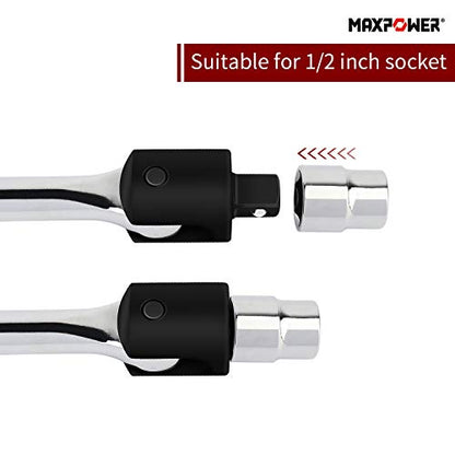 MAXPOWER 450mm/18 Breaker Bar with 1/2" Flexible Square Drive Head and Chrome Vanadium Steel Handle