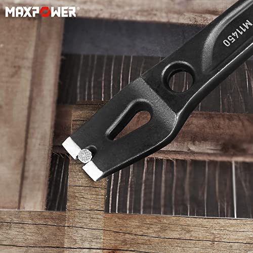 MAXPOWER Adjustable Wrench 300mm, 3-in-1 Cr-V Adjustable Spanner with Hammer Head and Pry Bar Crowbar Nail Puller Function