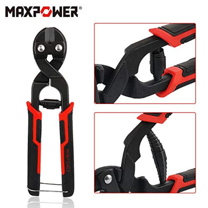 Bolt Cutter, MAXPOWER 200mm Mini Leverage Bolt and Metal Wire Cutter, Cable, Chain, Spring Snips Clippers